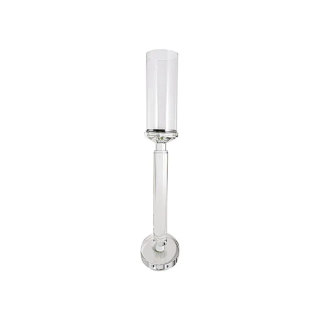 Crystal Glass Cylinder Candle Holder Clear (60cmH)