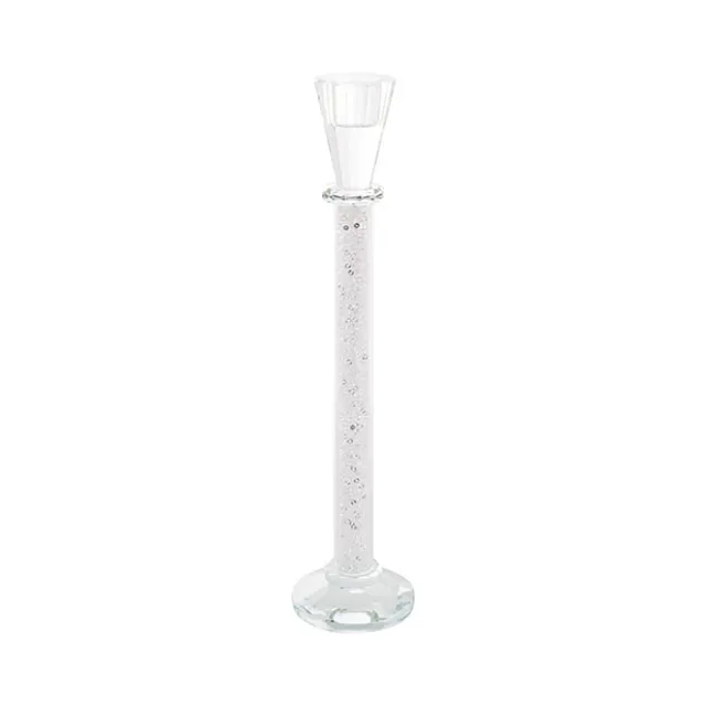 Crystal Glass Dinner Candle Holder Clear (30cmH)