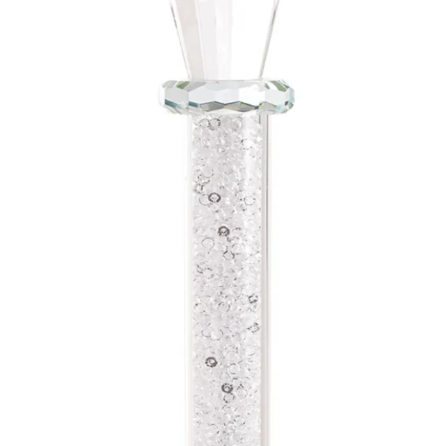 Crystal Glass Dinner Candle Holder Clear (30cmH)