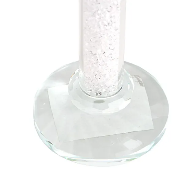 Crystal Glass Dinner Candle Holder Clear (30cmH)