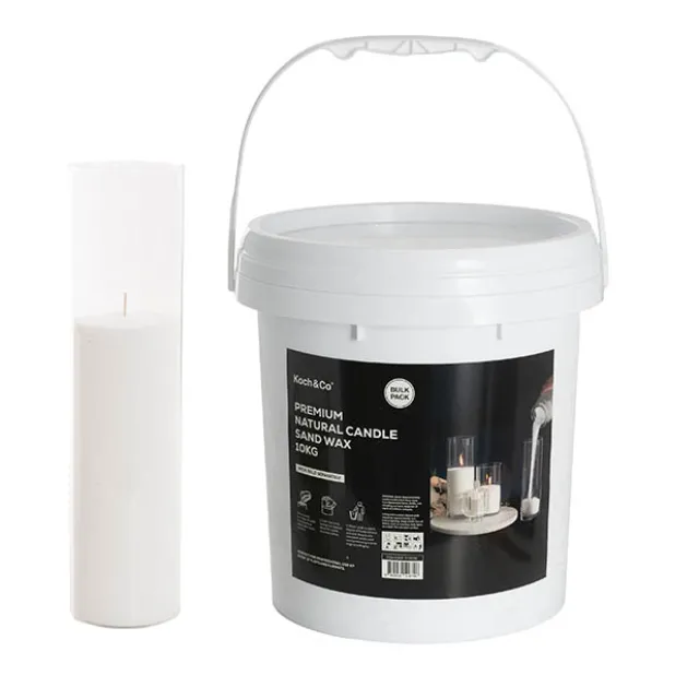 Crystal Natural Candle Sand Wax White Bulk Bucket (10kg)