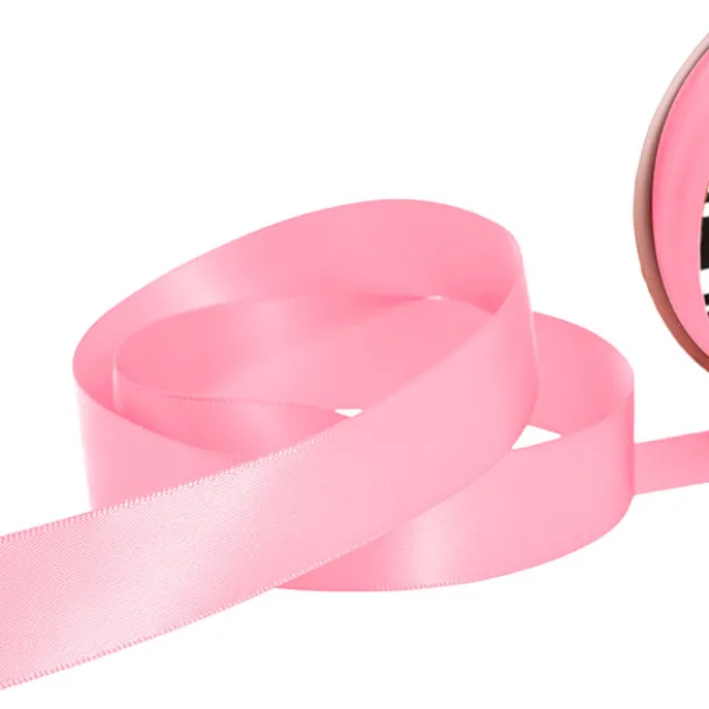 Ribbon Satin Deluxe Double Faced Mid Pink (25mmx25m)