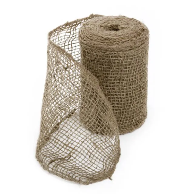 Burlap Ribbon Natural (15cmx9.1m)