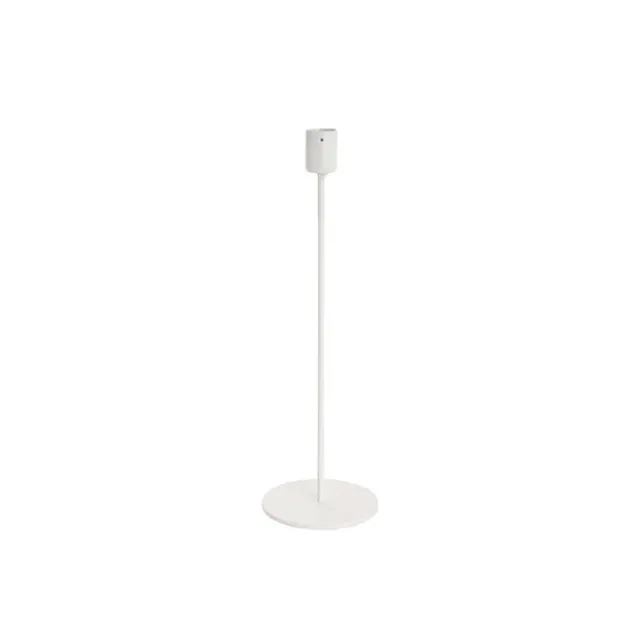 Single Metal Taper Candle Holders White (8.8x25cmH)
