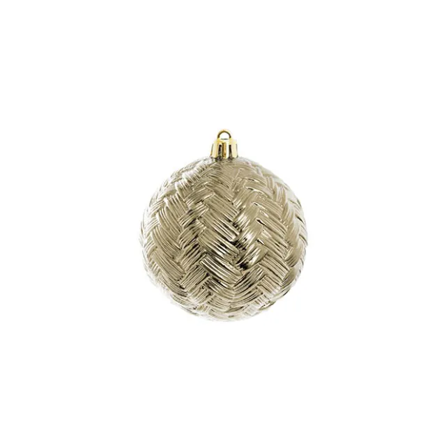 Decorative Assorted Hanging Baubles Set 24 Champagne (8cmD)