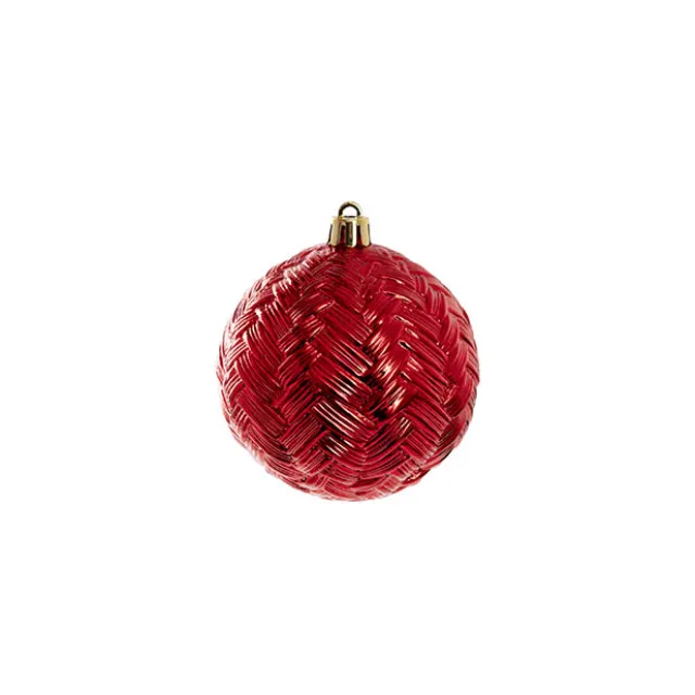 Decorative Assorted Hanging Baubles Set 24 Red (8cmD)