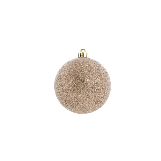 Decorative Assorted Hanging Baubles Set 24 Rose Gold (8cmD)