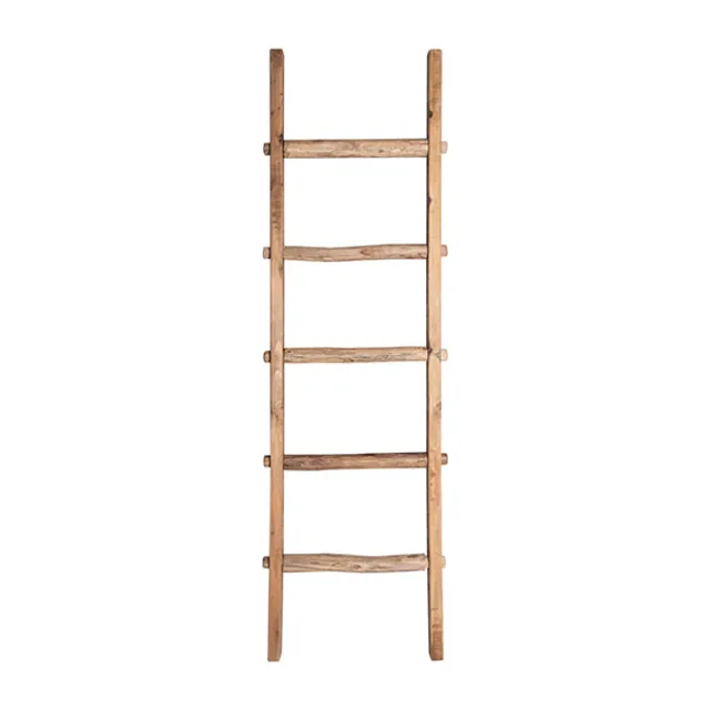 Decorative Wooden Ladder Washed Brown (47x5.3x150cmH)