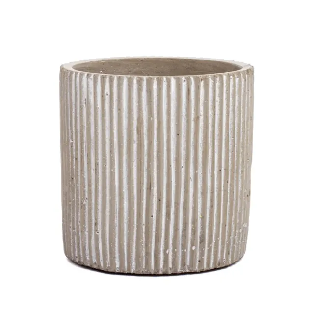 Cement Amelia Cylinder Pot Grey (14Dx14cmH)