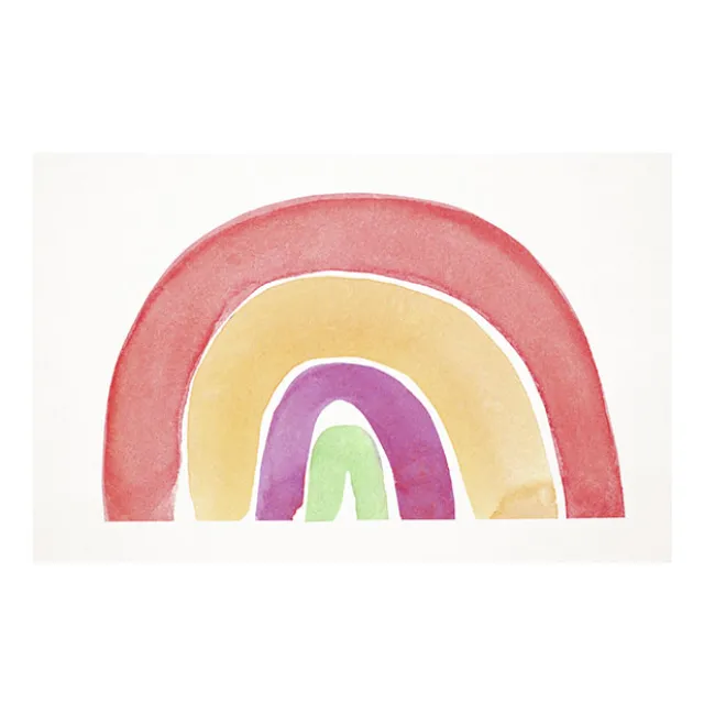 Cards White Bright Rainbow (10x6.5cmH) Pk 50