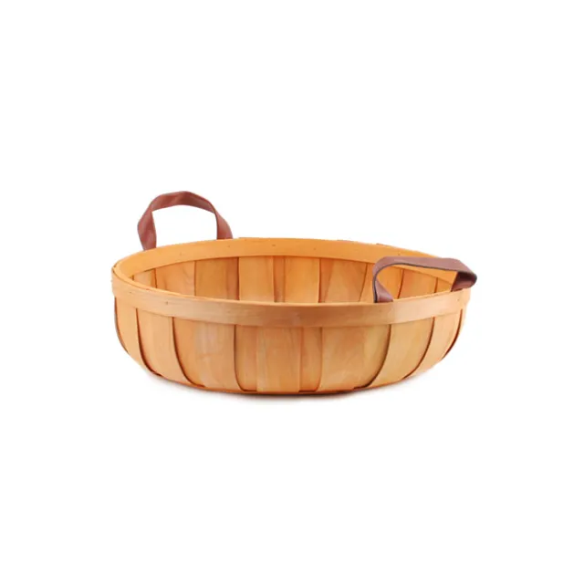 Woven Barrel Round Tray Natural (31.5x8cmH)