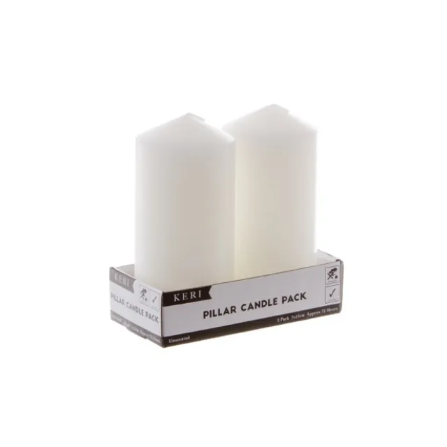 Dome Pillar Event Candle Pack 2 72 HRS White (7x15cmH)