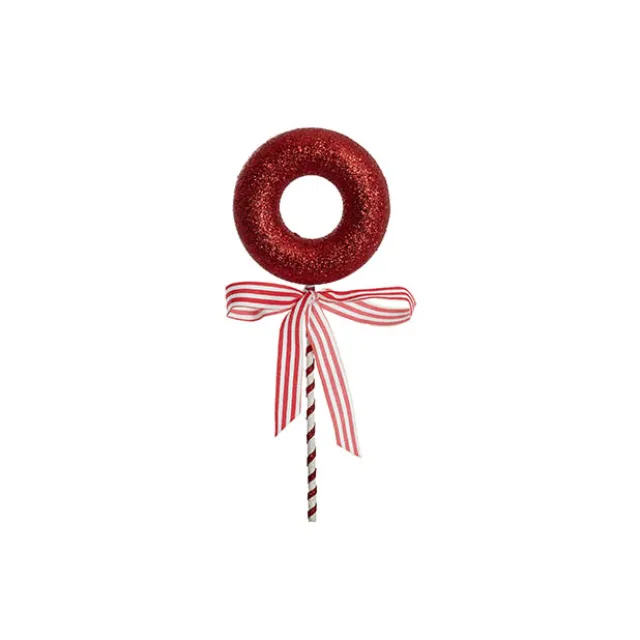 Donut Pick w Sprinkles Pack 3 Red (23cmH)