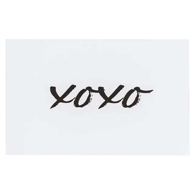 Cards White XOXO Plain (10x6.5cmH) Pk 50