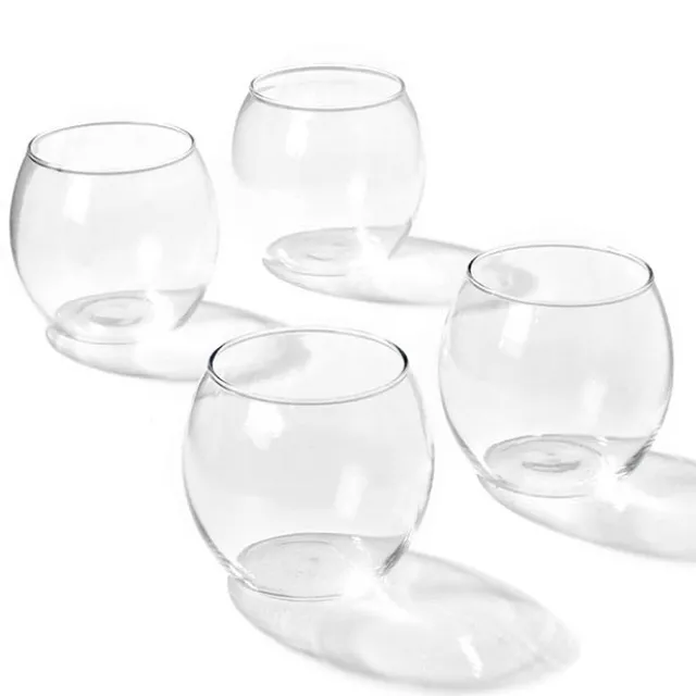 Glass Votive Candle Holder Sphere Clear (8x7cmH)
