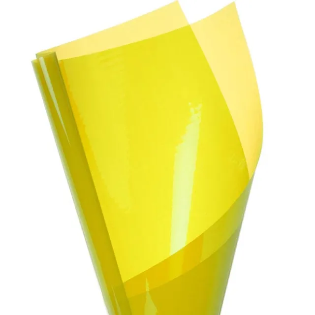 Coloured Cellophane 40 micron Yellow (50x70cm) Pack 150