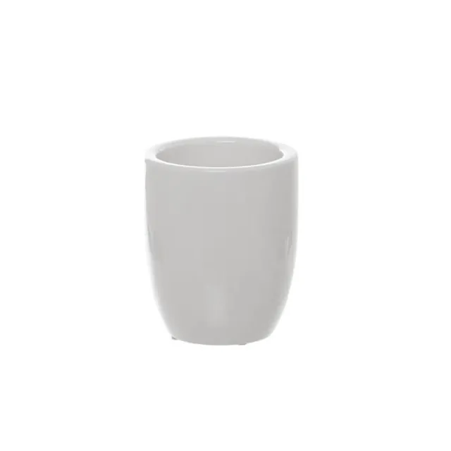 Ceramic Orchid Pot Small White (9.5cmDx11cmH)