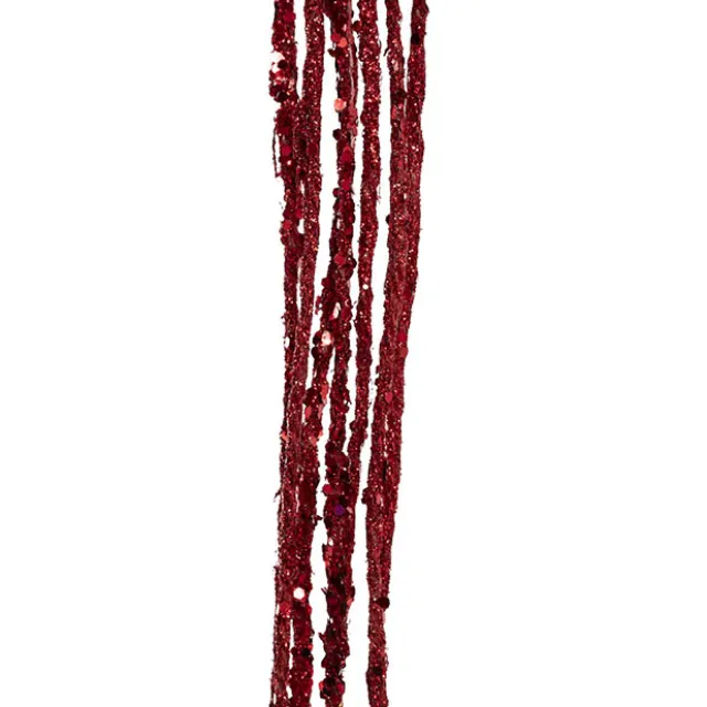 Cascading Sparkling Glitter Spray Red (116cmH)