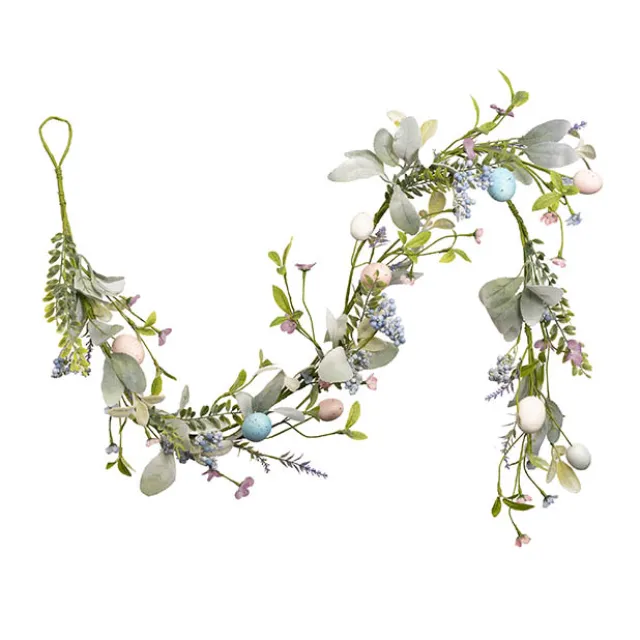 Easter Egg Lamb's Ear Leaf Garland Green (150cmL)