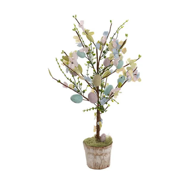 Easter Egg Potted Tree Multi Colour (50cmH)