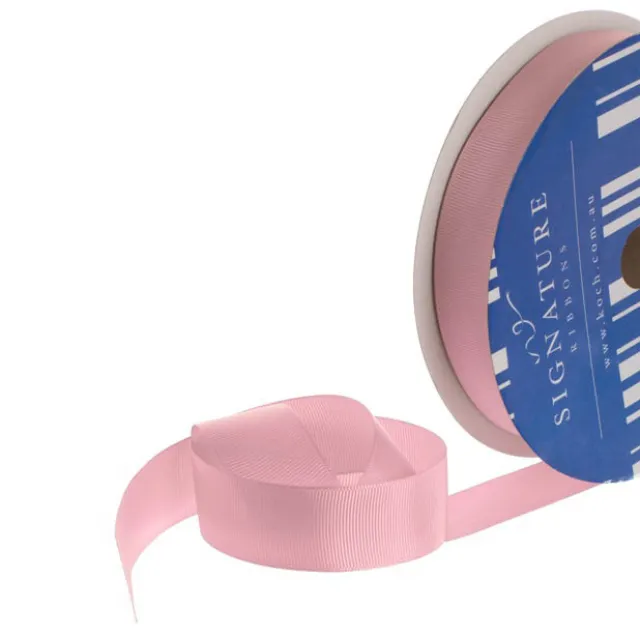 Bulk Grosgrain Ribbon Plain Baby Pink (25mmx50m)