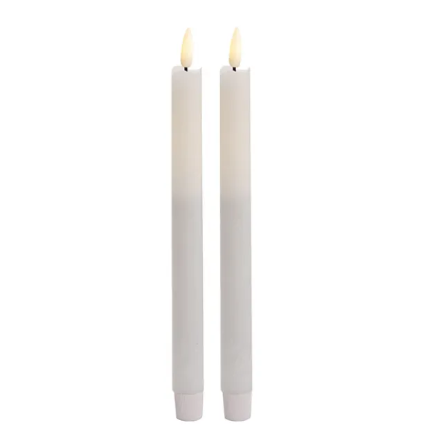 Wax LED Trueflame Dinner Taper Candle 2PK (2.2x29cmH)
