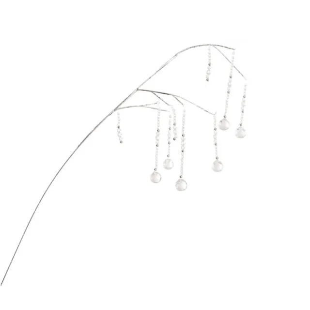 Elegant Acrylic Crystal Cascading Spray Silver (90cmH)