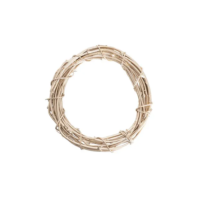 Elegant Rattan Wreath Champagne Gold (30cmD)