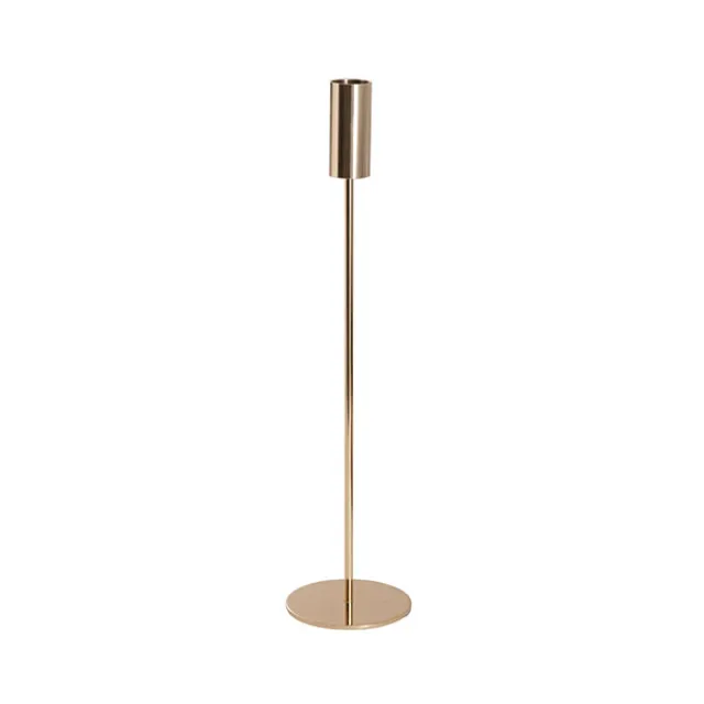 Elegant Single Taper Candle Holder Stand Gold (8x33cmH)