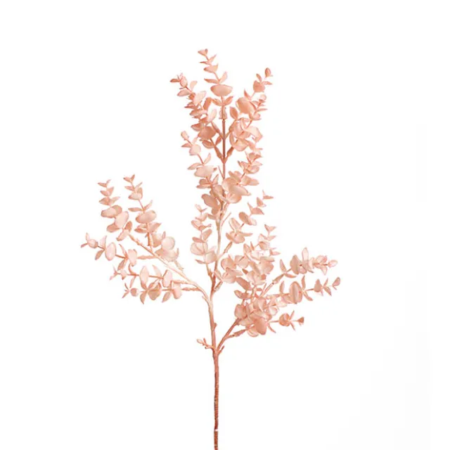 Eucalyptus Baby Leaf Spray Soft Pink (62cmH)