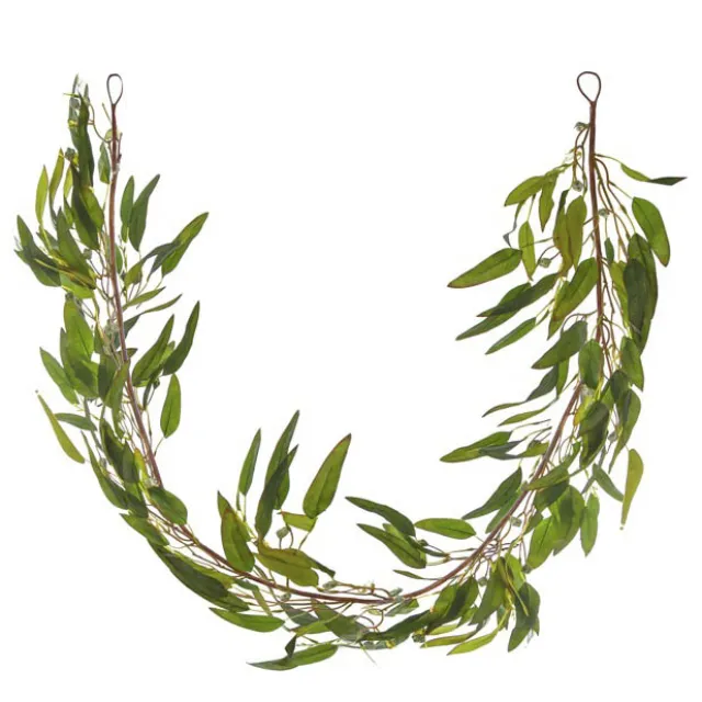 Eucalyptus Willow Leaf Gumnut Garland Olive Green (125cm)