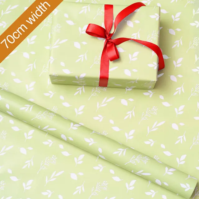 Wrapping Paper Roll Leaf Sprays Gloss Spring Green(70cmx25m)