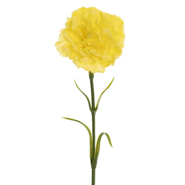 Real Touch Ruffle Carnation Stem Bright Yellow (9cmDx52cmH)
