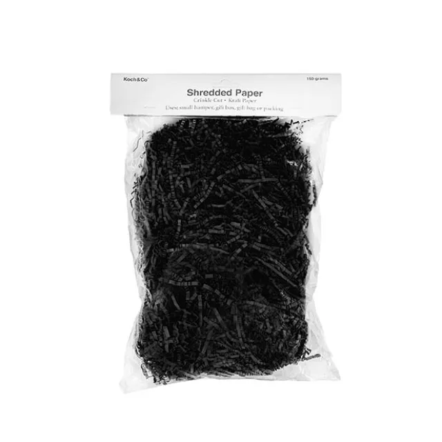 Premium Shredded Paper Filler Crinkle Cut Black 150gram Bag