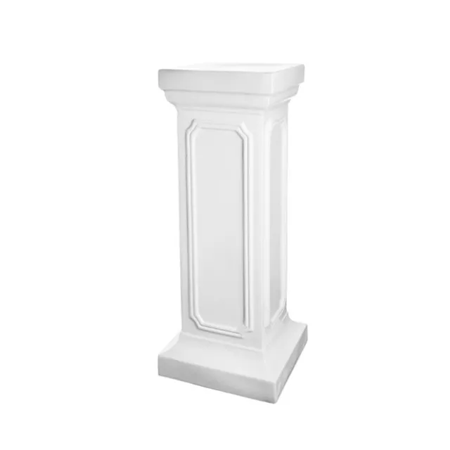Fibreglass Pedestal Classic Gloss White (26x26x74cmH)