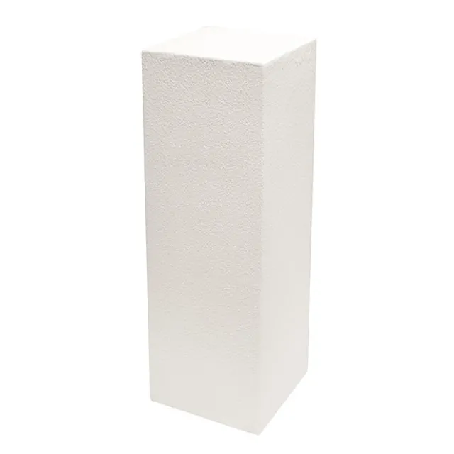 Fibreglass Plinth Square Limestone White (33x33x90cmH)