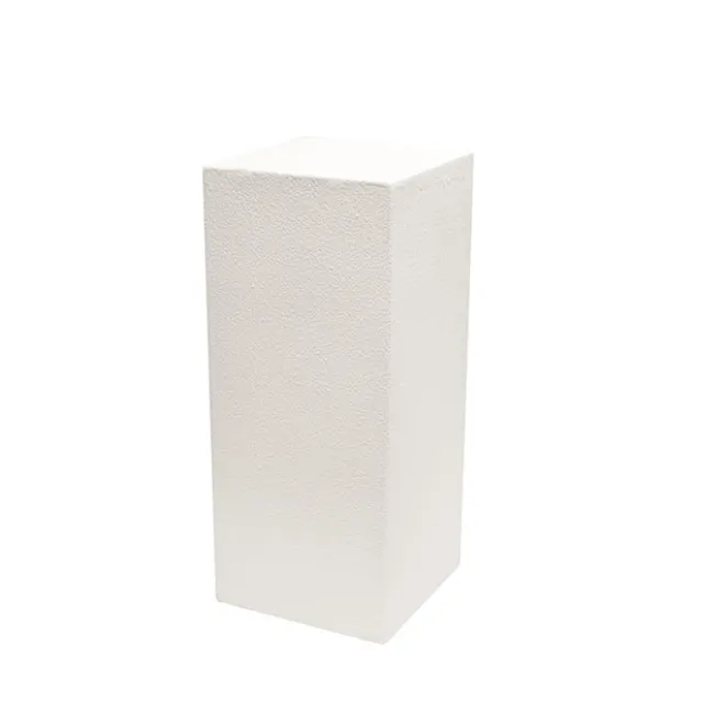 Fibreglass Plinth Square Limestone White (32x32x71cmH)