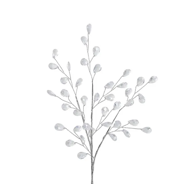 Teardrop Acrylic Crystal Pick Silver (31cmH)