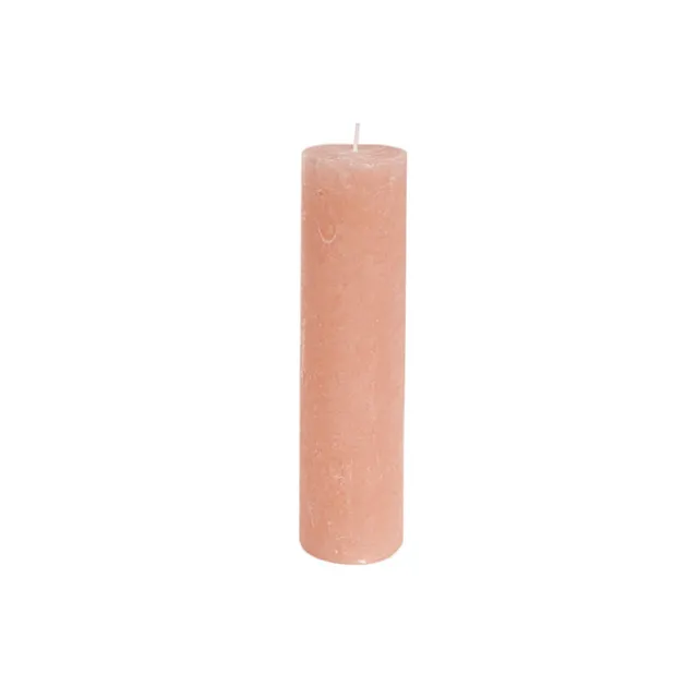Fleur Pillar Candle Peach (5x20cmH)