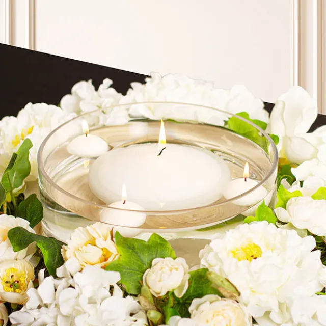 Floating Candle 21 Hour Extra Large White (15Dx5cmH)