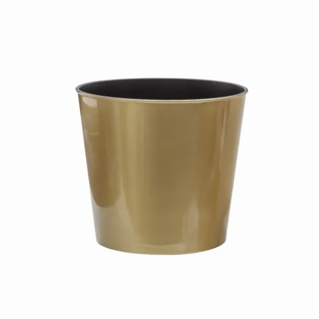 Flora Metallic Pot Round (15.5Dx13cmH) Gold