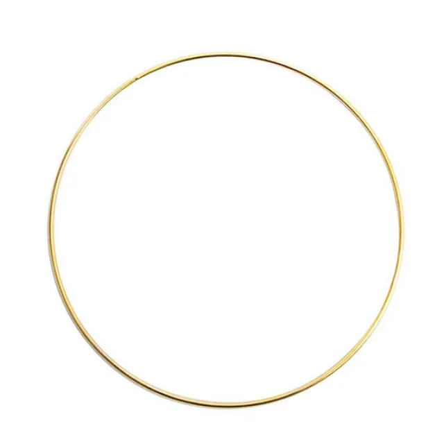 Floral Metal Hoop Ring Gold (30cmD)