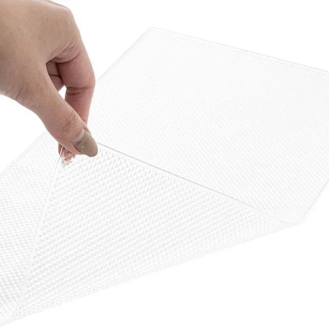 Floral Rubber Anti Slip Grip Mat Clear (20x40cm)