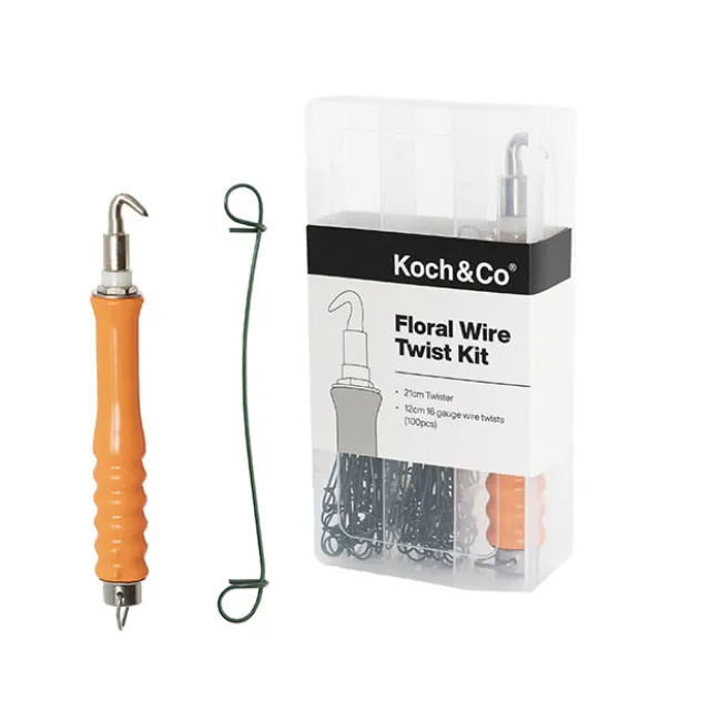Floral Wire Twist Tool Kit (21cm Twister & 100 Wire Ties)