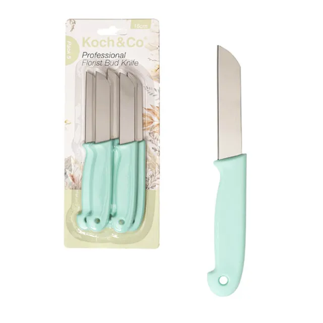 Florist Bud Knife Pack 5 Assorted Colours (16.5cm)