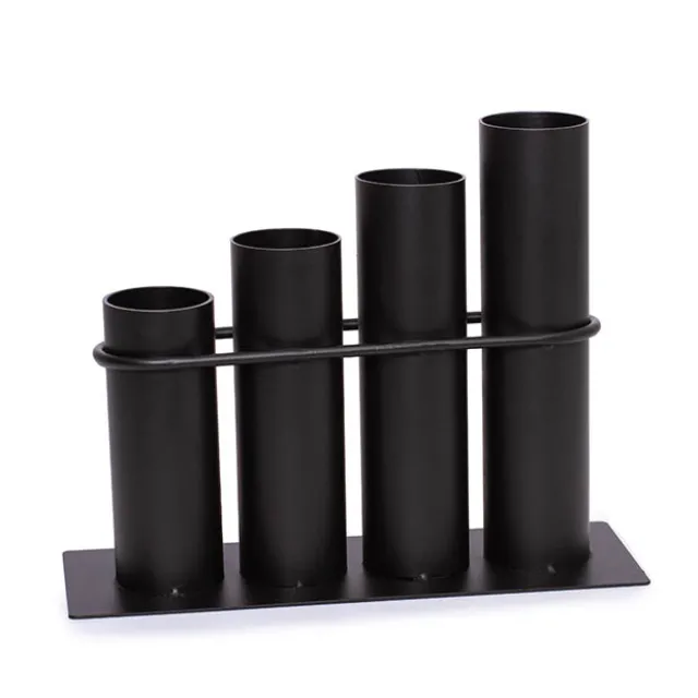 Florist Wire Holder Organizer 4 Tubes Black (32X11X25.5cmH)