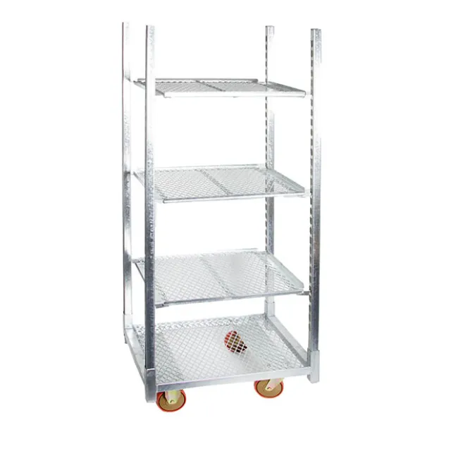 Flower & Plant Trolley Half 3 Mesh Shelf (71.5X56.5x190cmH)