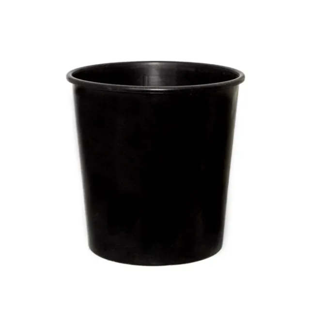 Flower Bucket Sturdy Plastic Round 07L Black (23Dx23cmH)