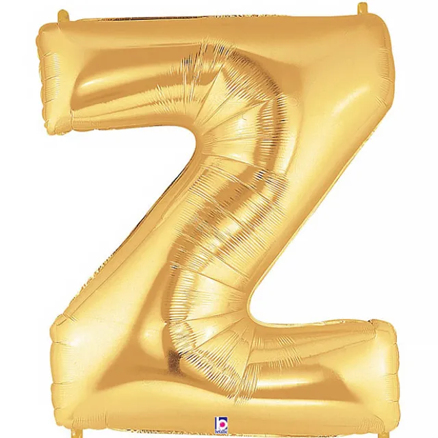 Foil Balloon 40" (101.6cmH) Letter 'Z' Gold