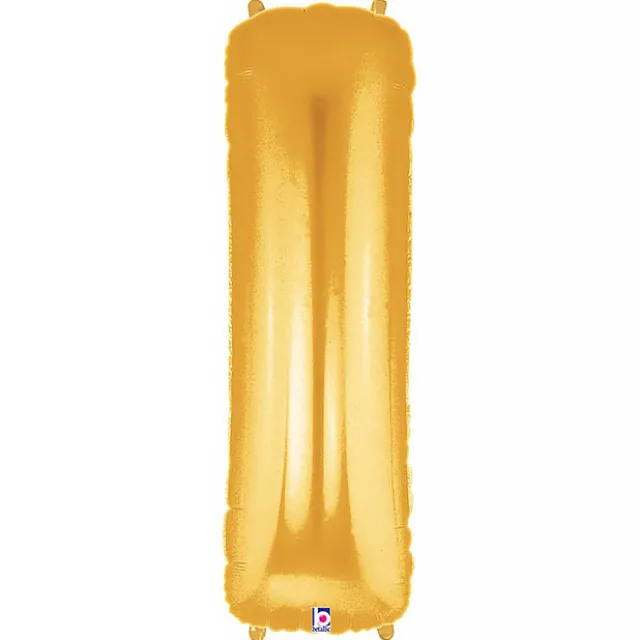 Foil Balloon 40" (101.6cmH) Letter 'I' Gold